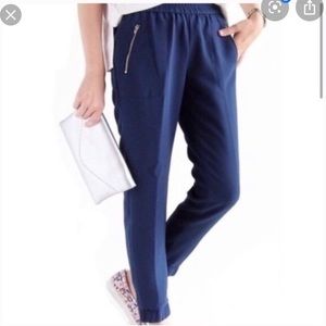 J. Crew Navy Turner Zip Jogger Pants